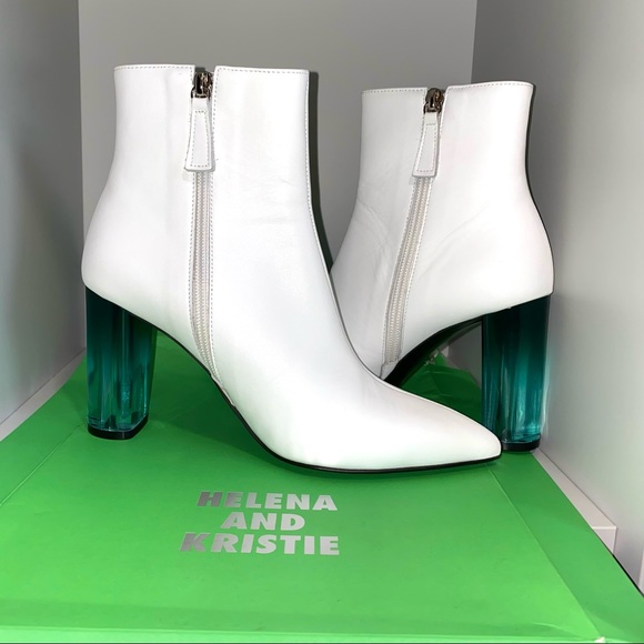 Brand new w/box Helena and Kristie White booties - Picture 2 of 14